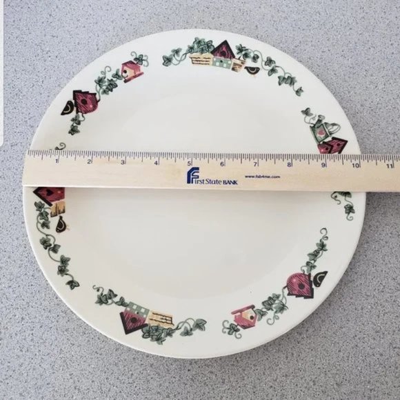 Corelle Corning Dinner Plate 10 1/4” Bird House - Picture 4 of 8